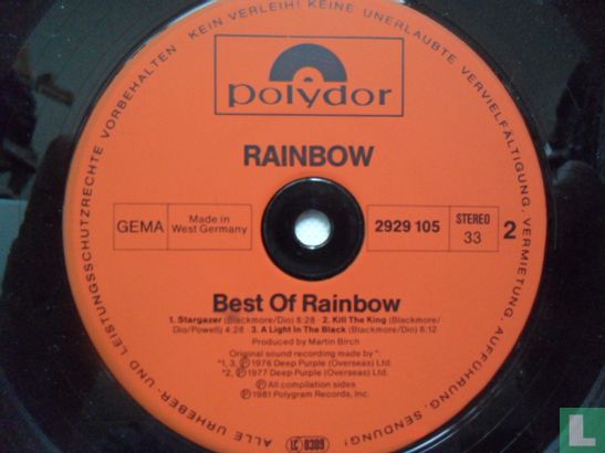The Best Of Rainbow - Afbeelding 2