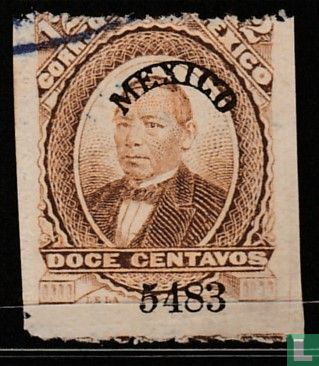 Benito Juárez (Mexiko-Aufdruck)