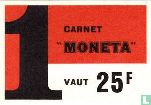Carnet "Moneta" vaut 25F