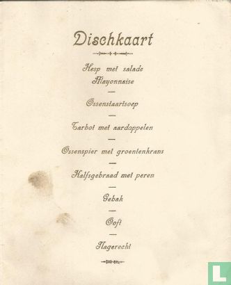 Menu Plechtig Eeuwfeest 1837-1937 - Image 2