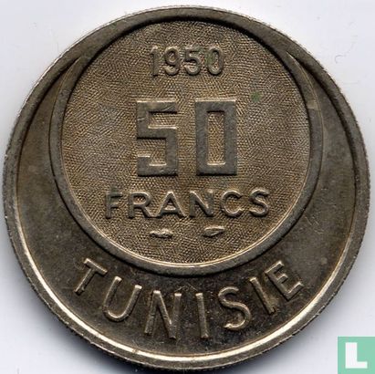 Tunesië 50 francs 1950 (AH1370) - Afbeelding 1