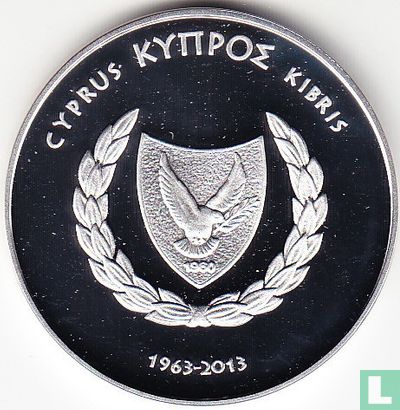 Cyprus 5 euro 2013 (PROOF) "50th Anniversary of the Central Bank of Cyprus" - Afbeelding 1