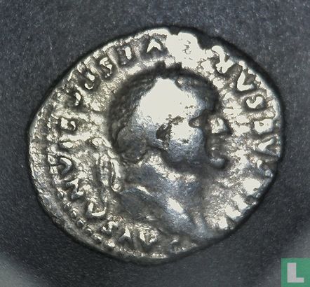 Denier de l'Empire romain, AR, 69-79 après J.-C., Vespasien, Rome. AD 75 - Image 1