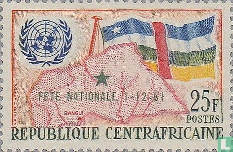 Admission to the United Nations, with overprint