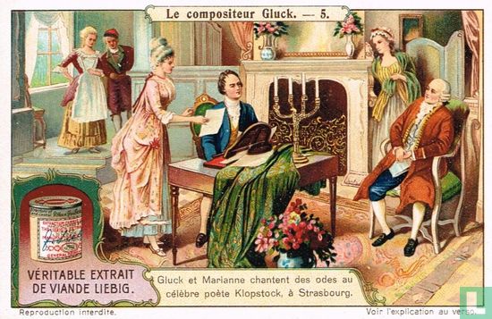 Gluck et Marianne chantent des odes au célèbre poète Klopstock, à Strasbourg