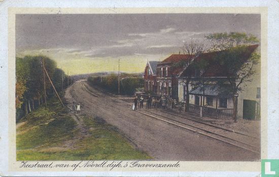Zeestraat van af Noordl.dijk, 's Gravenzande. - Image 1