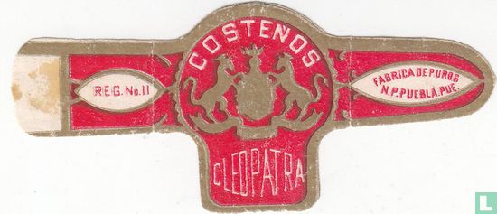 Cleopatra Costeños - Reg. No. 11 - Fabrica de Puros N.P. Puebla Pue.  - Afbeelding 1