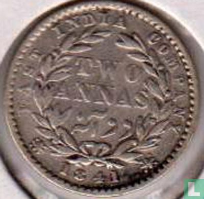 British India 2 annas 1841 (type 2) - Image 1