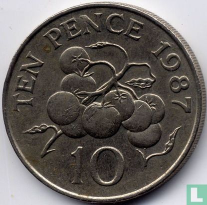 Guernesey 10 pence 1987 - Image 1