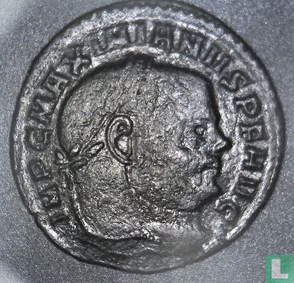 Roman Empire, AE Follis, 306-308 AD (2nd reign with Maxentius), Maximianus, Aquileia, 307 AD - Image 1