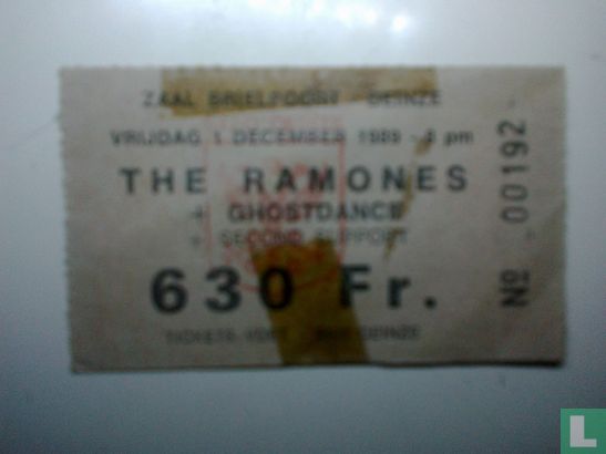 The Ramones ticket 1989