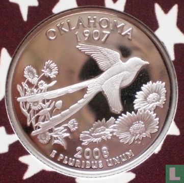 United States ¼ dollar 2008 (PROOF - silver) "Oklahoma" - Image 1