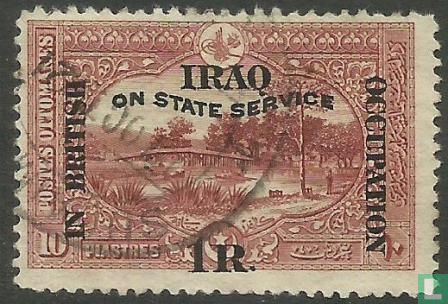 Service stamp with overprint