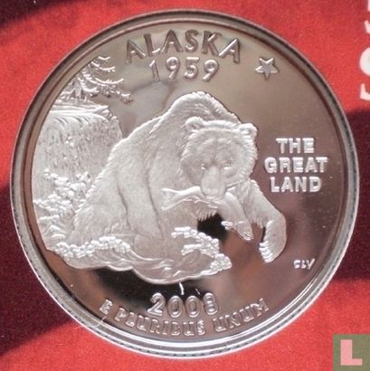 Verenigde Staten ¼ dollar 2008 (PROOF - zilver) "Alaska" - Afbeelding 1