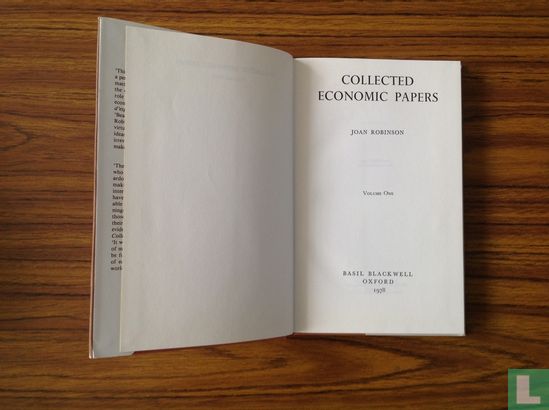 Collected Economic Papers -volume I - Bild 2