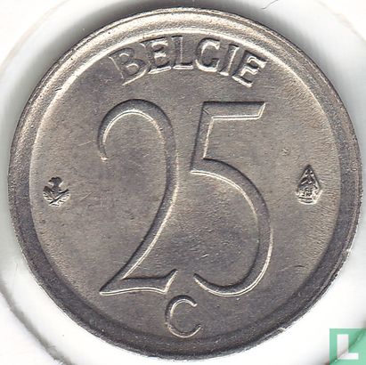 Belgique 25 centimes 1967 (NLD) - Image 2
