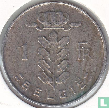 Belgique 1 franc 1966 (NLD) - Image 2