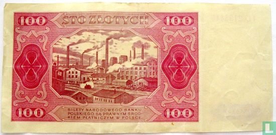 Poland 100 Zlotych 1948 - Image 2