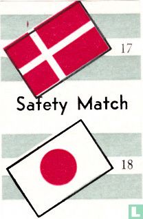 vlaggen van Denemarken en Japan - Safety Match