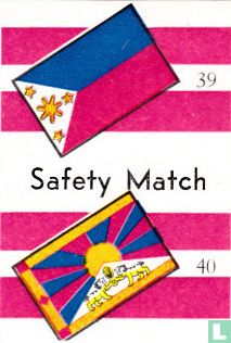 vlaggen van Philippijnen en Tibet - Safety Match