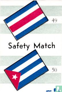 vlaggen van Costa Rica en Cuba - Safety Match