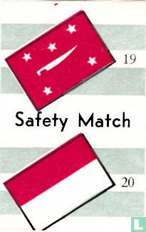 vlaggen van Jemen en Indonesië - Safety Match