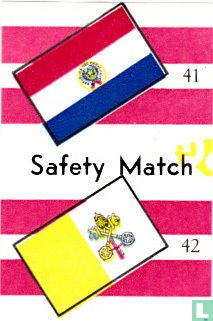 vlaggen van Paraguay en Vatikaan - Safety Match