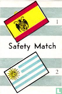 vlaggen van Spanje en Uruguay - Safety Match