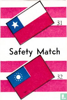 vlaggen van Chili en China - Safety Match