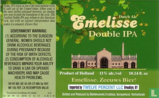 Emelisse Dutch Ale Double IPA (10.14fl.oz)