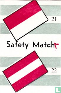 vlaggen van Indonesië en Oostenrijk - Safety Match