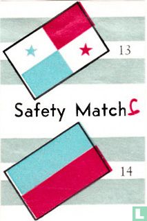 vlaggen van Panama en ? - Safety Match