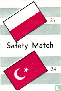 vlaggen van Polen en Turkije - Safety Match