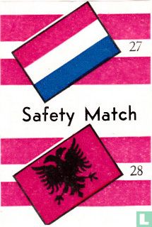 vlaggen van Nederland en Albanië - Safety Match