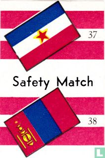 vlaggen van Joegoslavië en ? - Safety Match