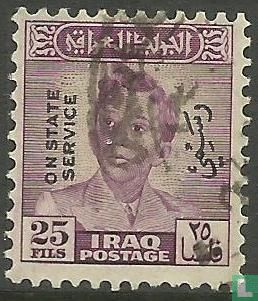 Roi Faisal II avec surcharge