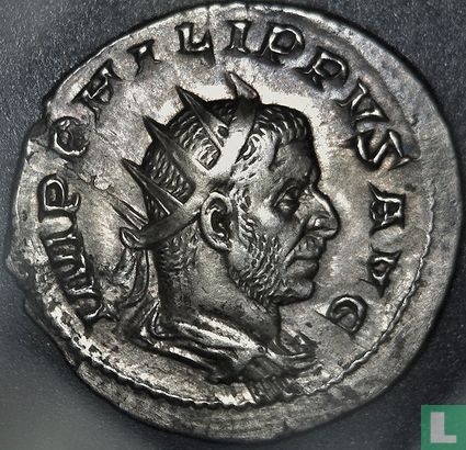 Romeinse Rijk, AR Antoninianus,244-249 AD, Philippus I , Rome, 248 AD - Afbeelding 1