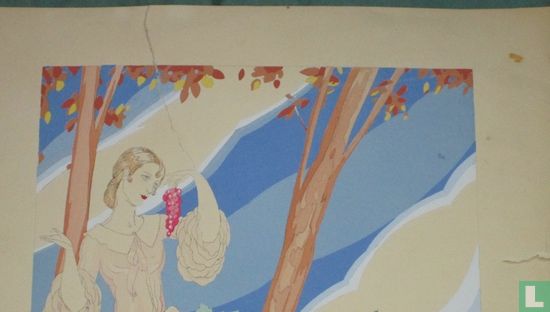 Dame met druiven Art Nouveau - Afbeelding 3