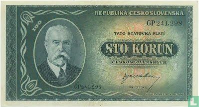 Tchécoslovaquie 100 Korun - Image 1