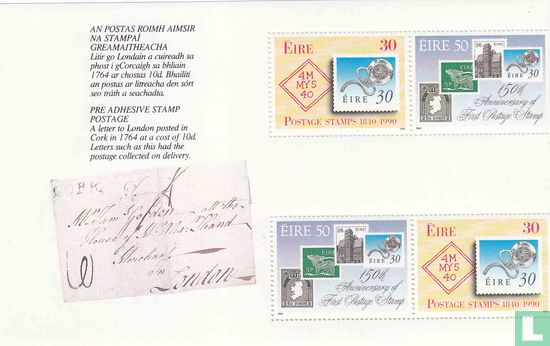 150e anniversaire de timbres en Irlande