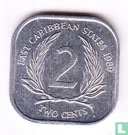 États des Caraïbes orientales 2 cents 1989 - Image 1