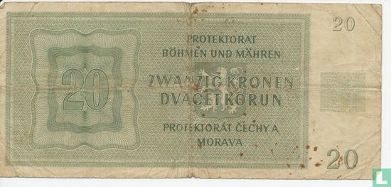 Bohemen-Moravië 20 kronen - Afbeelding 2