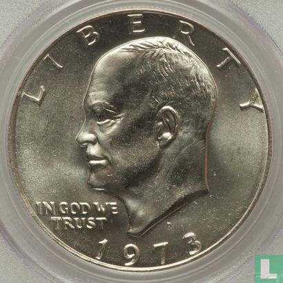 United States 1 dollar 1973 (D) - Image 1