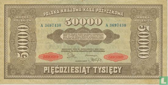 Pologne 50.000 Marek 1922 - Image 1