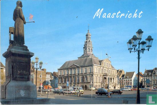 Maastricht Stadhuis met standbeeld Minckeleers - Afbeelding 1