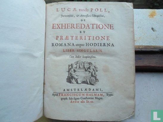 De exheredatione et præteritione romana atque hodierna - Afbeelding 1