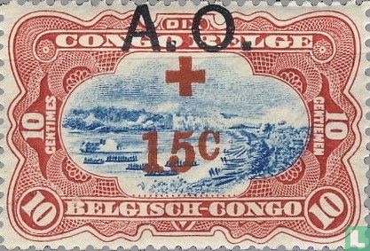 Red Cross with overprint A.O.