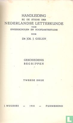 Handleiding bij de studie der Nederlandse Letterkunde - Image 3