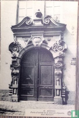 ANVERS - Porte d'entrée de la maison Alpaerts. Rue Mutsaert - Afbeelding 1