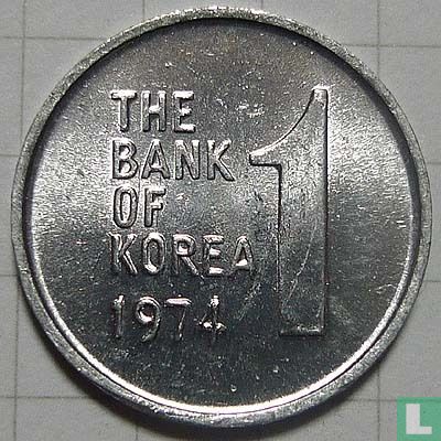 Zuid-Korea 1 won 1974 - Afbeelding 1